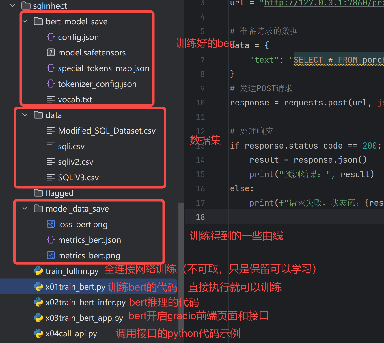 【深度学习】网络安全，SQL注入识别，SQL注入检测，基于深度学习的sql注入语句识别，数据集，代码