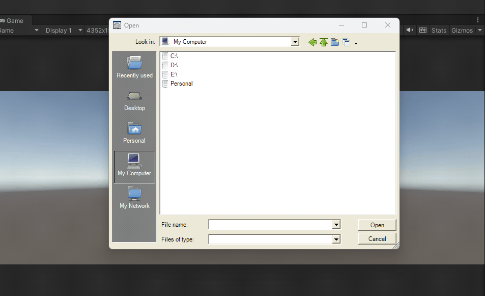 Unity 置顶OpenFileDialog文件选择框