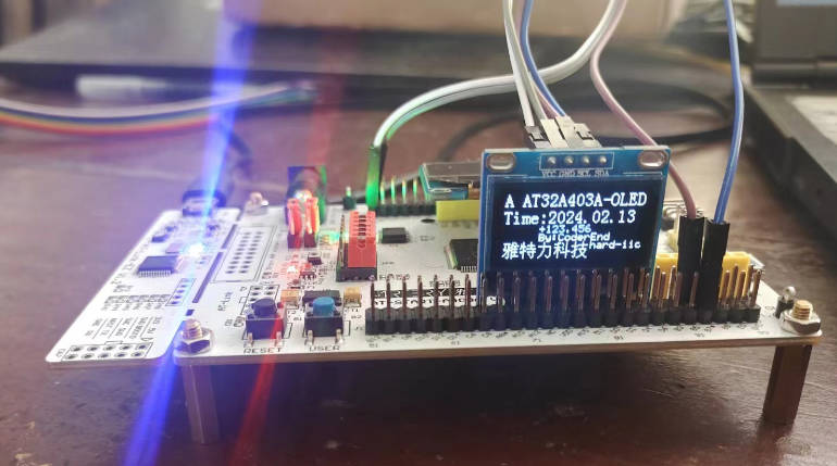 雅特力AT32A403开发板评测 05 0.96寸 IIC接口 OLED模块显示