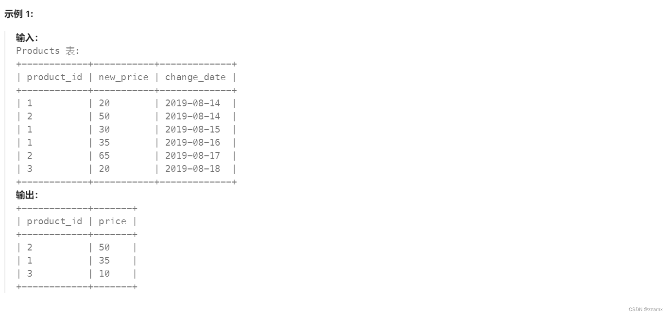 【SQL】指定日期的产品价格（IFNULL函数）