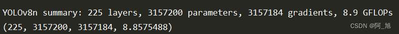 YOLOv8打印模型结构配置信息并查看网络模型详细参数：参数量、计算量（GFLOPS）