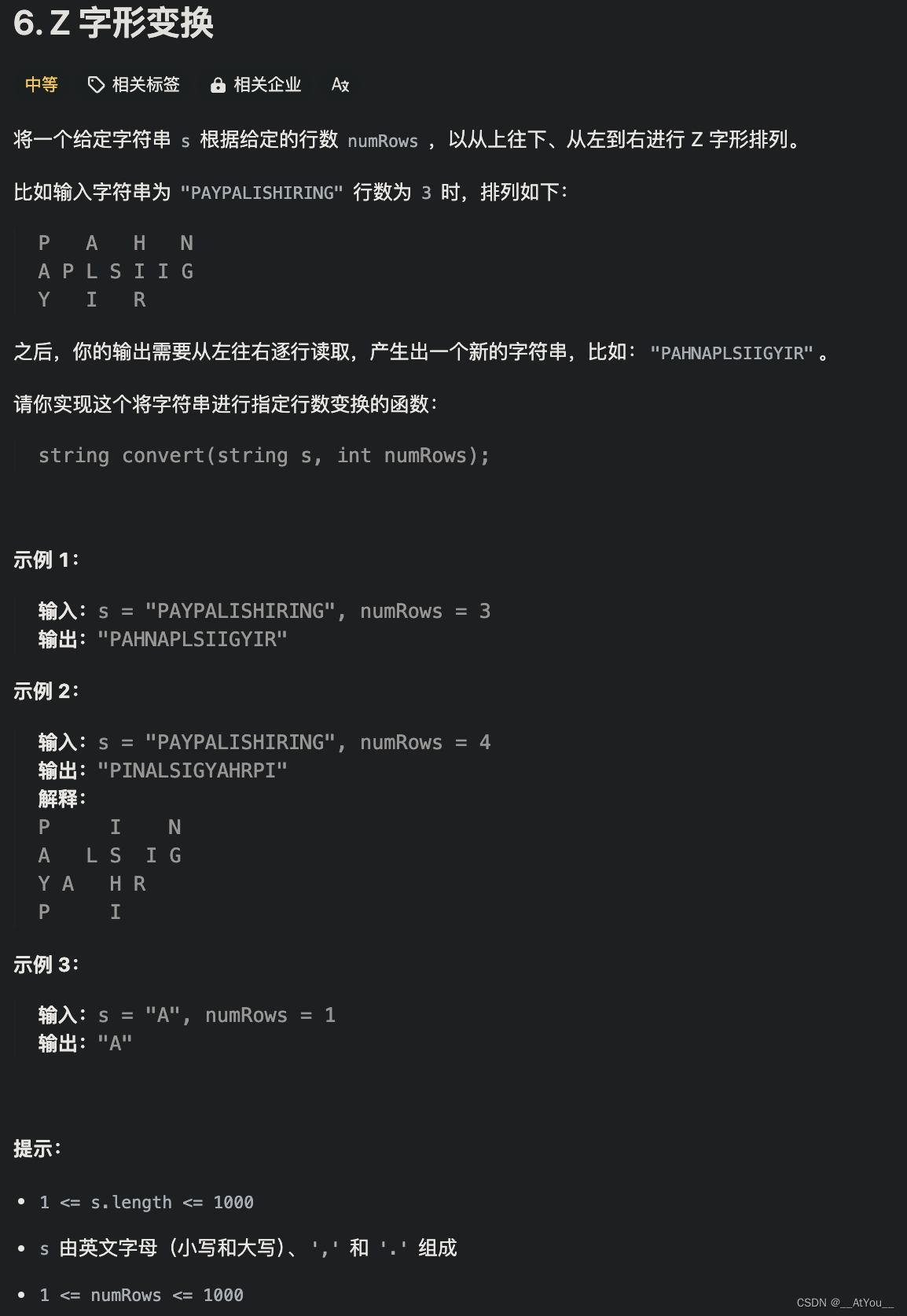 Golang | Leetcode Golang题解之<span style='color:red;'>第</span>6<span style='color:red;'>题</span><span style='color:red;'>Z</span><span style='color:red;'>字形</span><span style='color:red;'>变换</span>