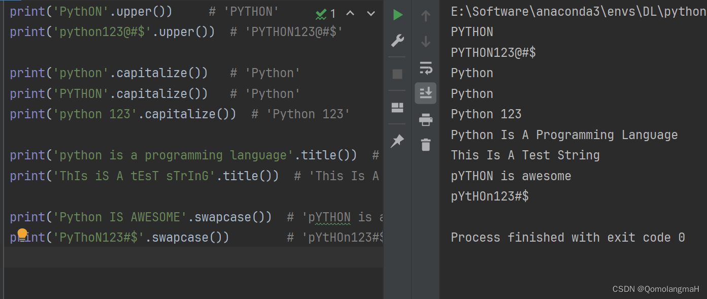 【自然语言处理】NLP入门（五）：1、正则表达式与Python中的实现（5）：字符串常用方法：对齐方式、大小写转换详解