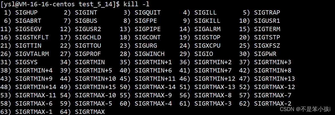 进程信号 signal