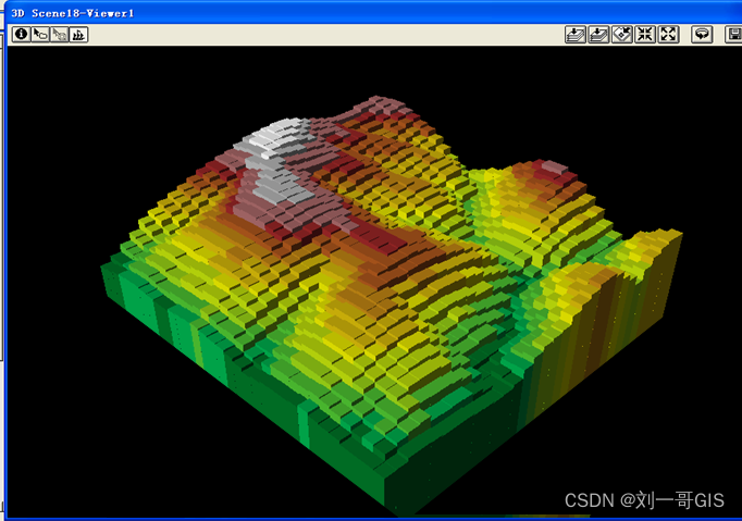 【ArcGIS微课1000例】0096：dem三维块状表达（层次地形模型）