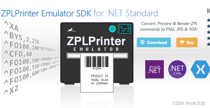 ZPLPrinter Emulator SDK for .NET 6.0.23.1123​ Crack