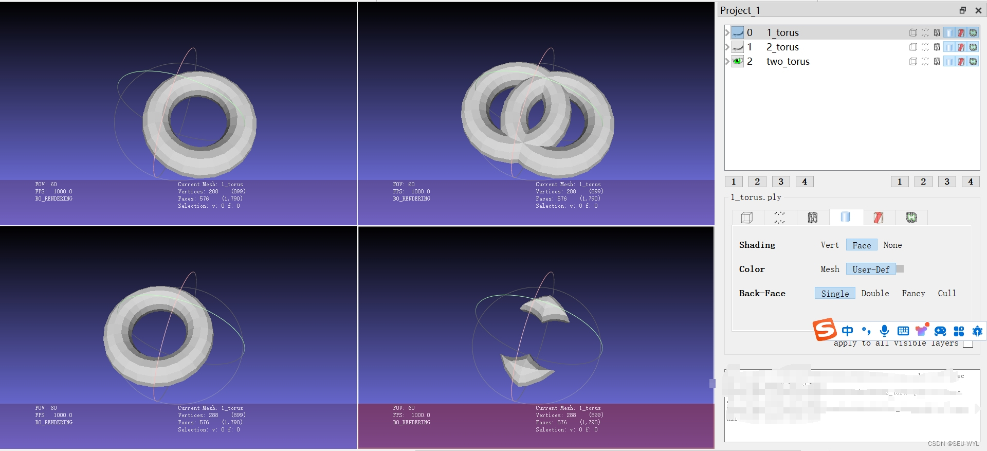 meshlab: pymeshlab计算两个模型的布尔交集（mesh boolean intersection）