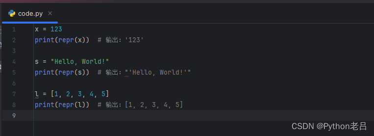 Python内置函数repr()详解 repr()函数的使用 repr()与str()的区别 自定义对象的repr() 总结——《跟老吕学 ...