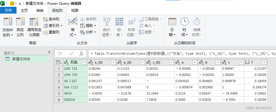 深化表格