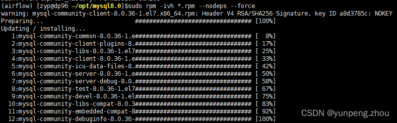 linux下 Mysql8.0 离线安装