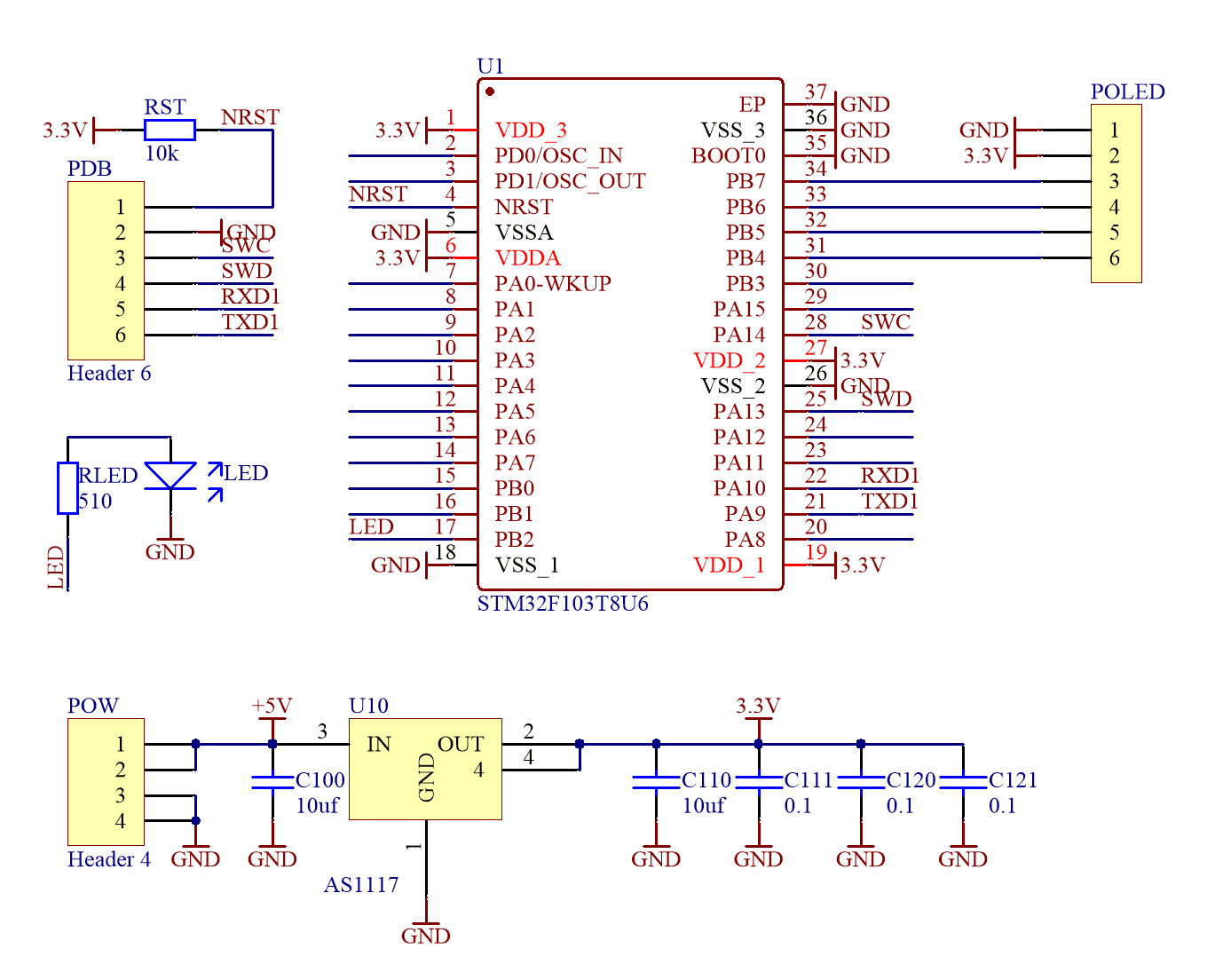 qfpn封装的f103单片机