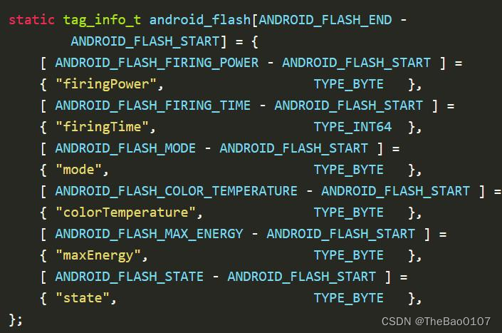 Android camera的metadata