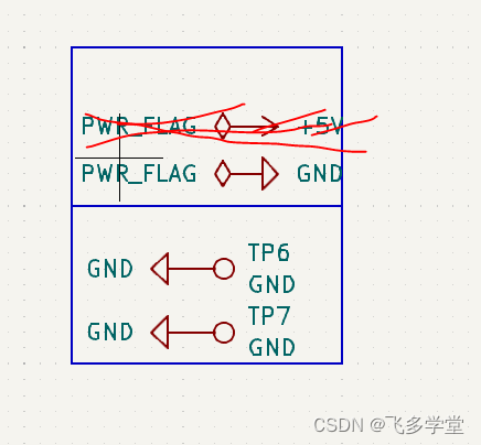 KiCad 类型为电源输出和电源输出的引脚已连接