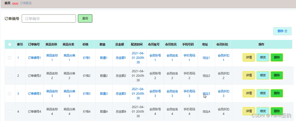 基于Spring Boot + Vue的网上订餐系统