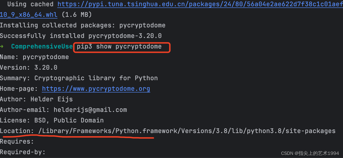 macos pip3 install pycryptodome导入from Crypto.Cipher import AES报错