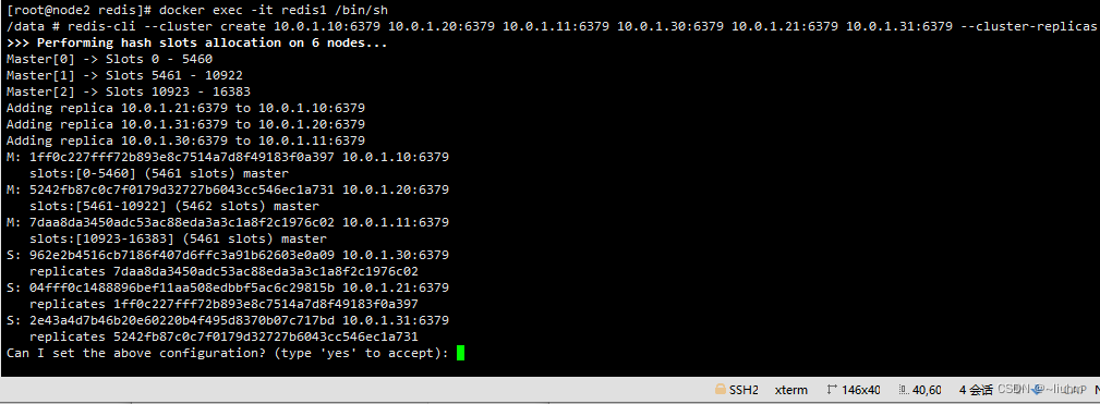 redis 三主三从高可用集群docker swarm