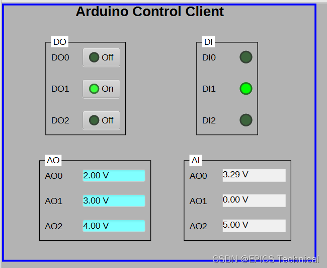 EPICS和Arduino Uno之间基于串行文本协议的控制开发