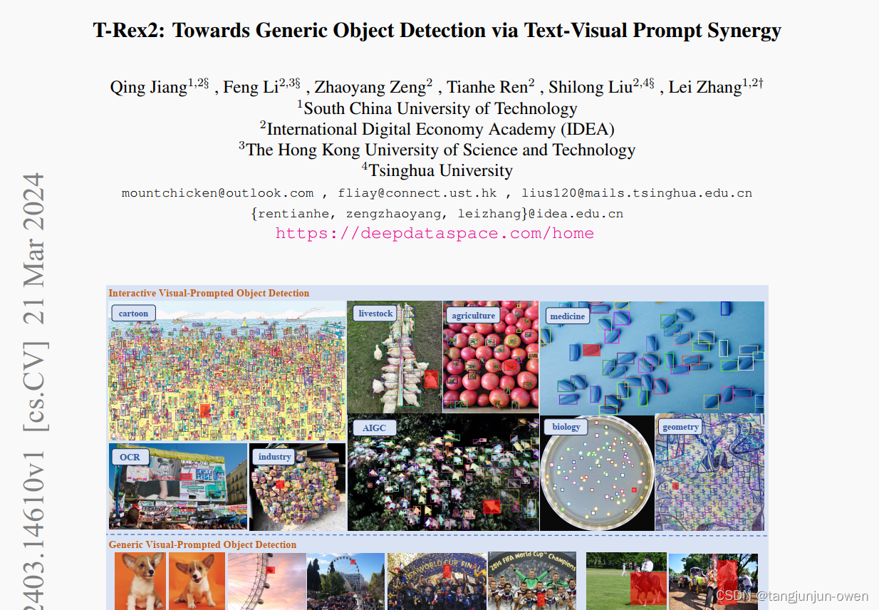 T-Rex2: Towards Generic Object Detection via Text-Visual Prompt Synergy论文解读