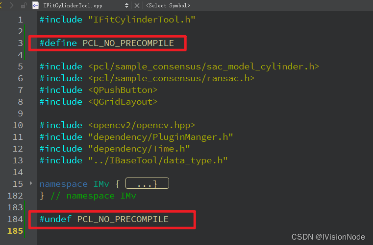 c++ pcl出现LNK2019 宏定义 PCL_NO_PRECOMPILE
