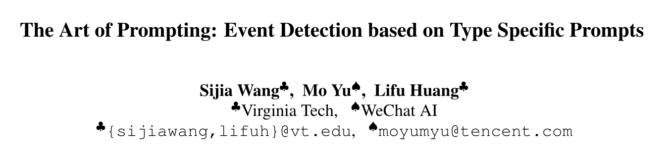 【ACL 2023】 The Art of Prompting Event Detection based on Type Specific Prompts