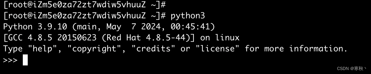 Linux安装Python3.9环境