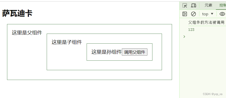 vue 孙组件调用父组件的方法