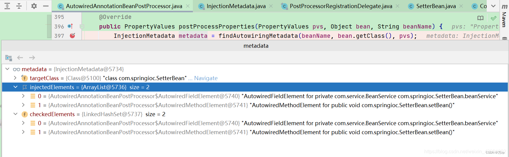 java-spring 09 下.populateBean （方法成员变量的注入@Autowird，@Resource）