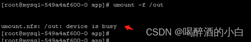 umount.nfs : /out：device is busy