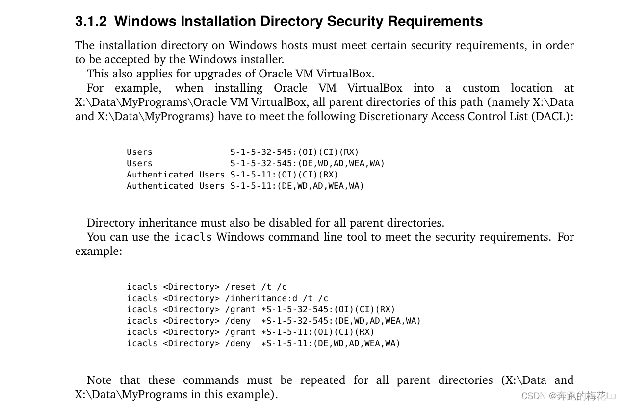 Virtualbox7.0版本安装报错：Invalid installation directory