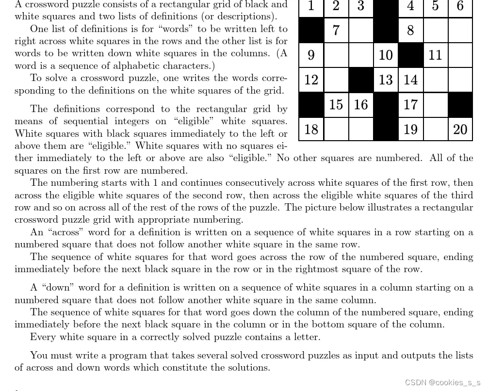 纵横字谜的答案 Crossword Answers