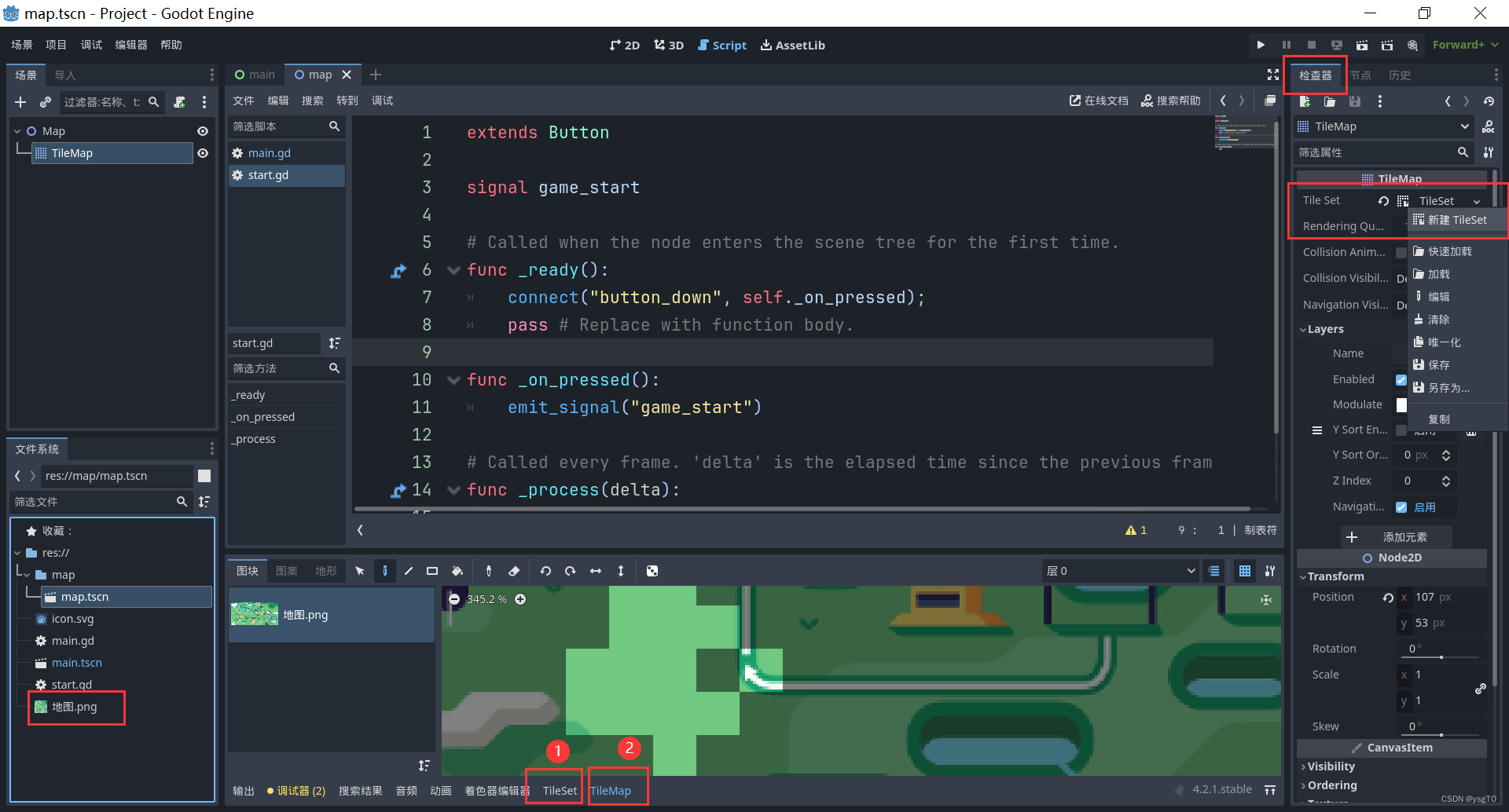 godot.bk:how to add map to the game