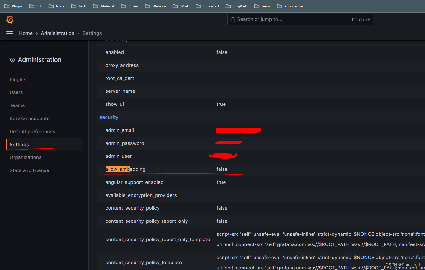 Grafana Refused to display ‘http//{ipport}/‘ in a frame because it