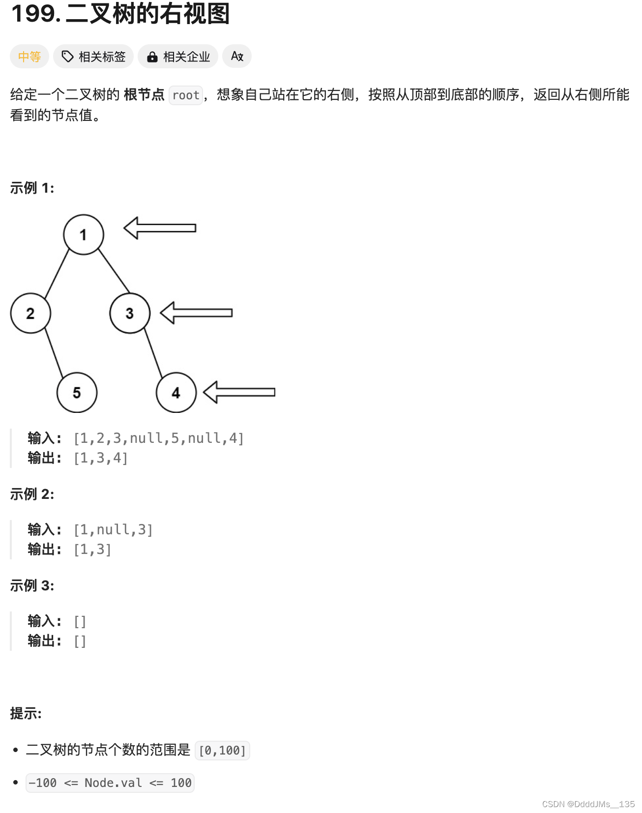 C语言 | Leetcode C++题解之第199题二叉树的右视图