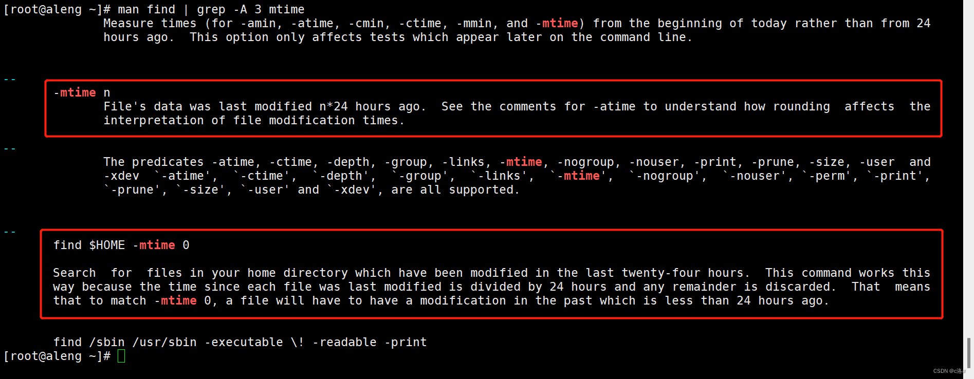 Linux下<span style='color:red;'>通过</span>find找<span style='color:red;'>文件</span>---<span style='color:red;'>通过</span><span style='color:red;'>修改</span>时间查找（-mtime）