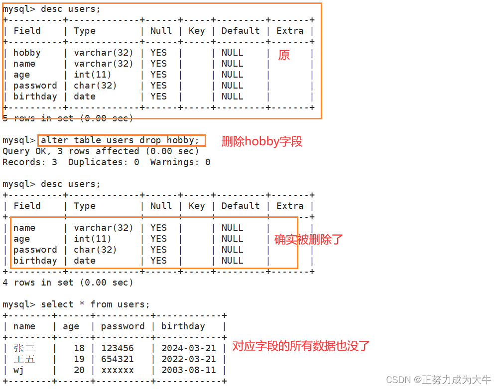 【MySQL】对表的相关操作（DDL）