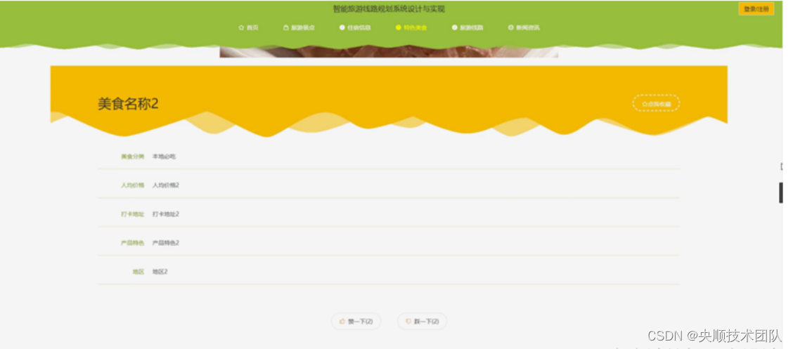 图5-4特色美食详细页面