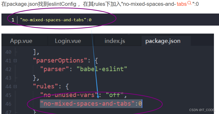 error Mixed spaces and tabs no-mixed-spaces-and-tabs报错