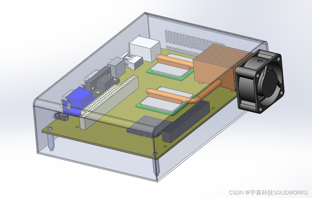 SOLIDWORKS Flow Simulation<span style='color:red;'>电子</span>机箱<span style='color:red;'>散热</span>