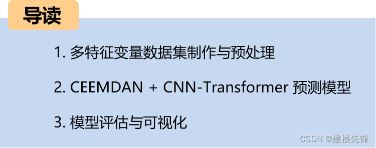 多特征变量序列预测(六) CEEMDAN+CNN-Transformer风速预测模型