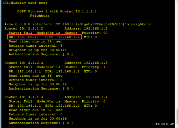 eNSP学习——OSPF的DR与BDR