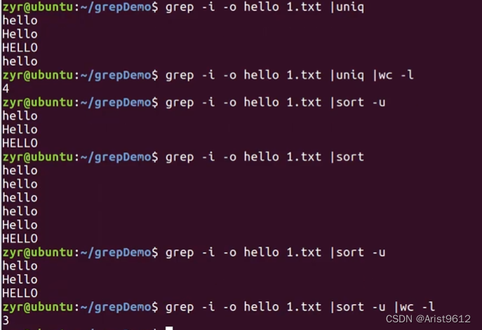 Linux grep