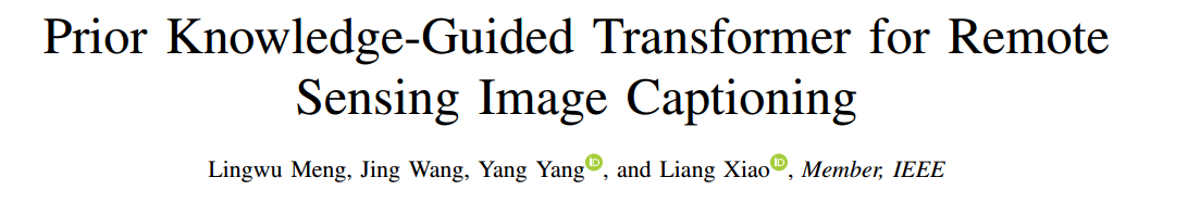 Prior Knowledge-Guided Transformer for Remote Sensing Image Captioning