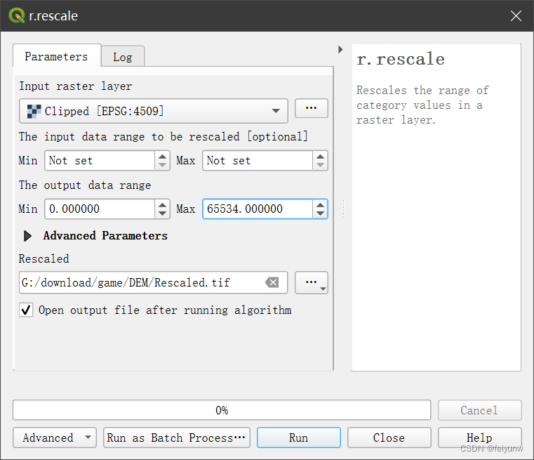 QGIS Rescale