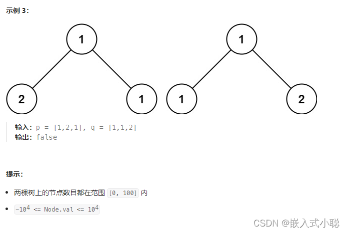 100. 相同的树