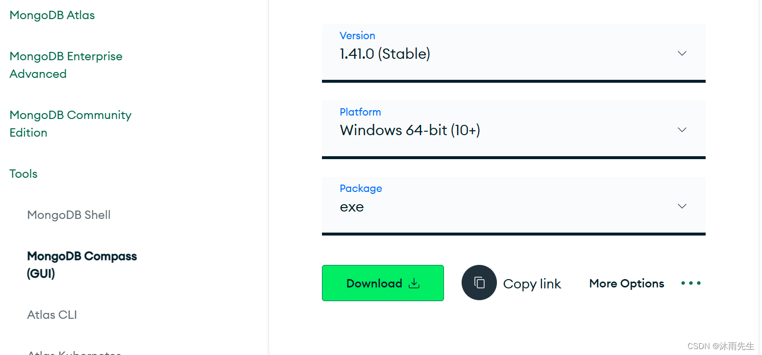 MongoDB安装及配置(24.01.20新版本教程)——沐雨先生_mongodb 配置文件-CSDN博客