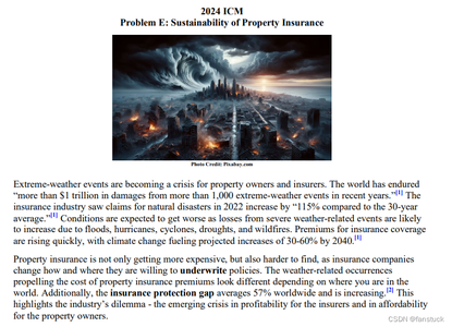 2024美国大学生数学建模E题财产保险的可持续模型详解思路+具体代码_数学建模 