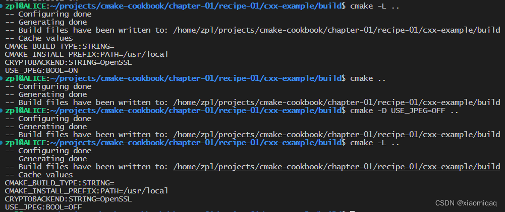 【cmake】cmake cache