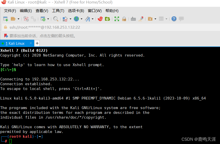 Kali Linux 安装 + 获取 root 权限 + 远程访问
