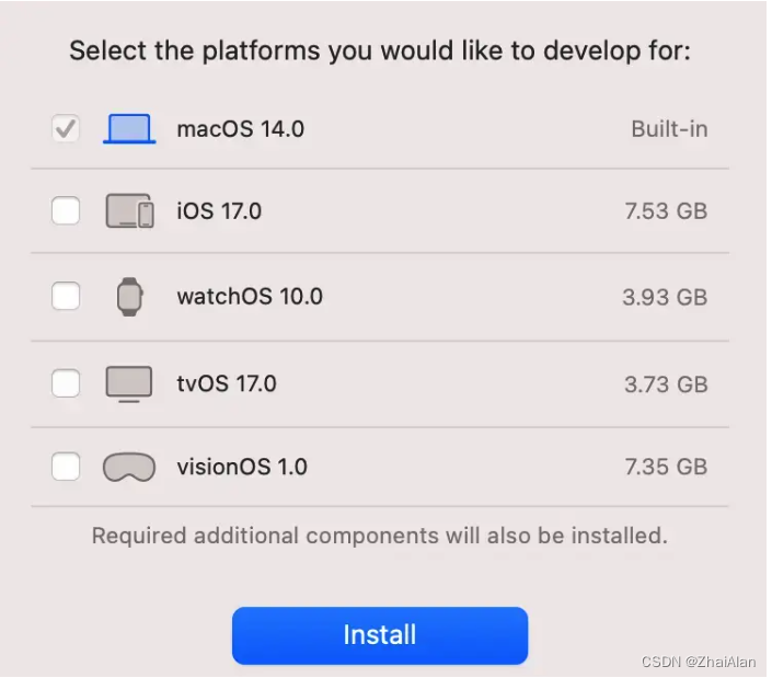 Xcode15 iOS 17 Simulator 离线安装，模拟器安装