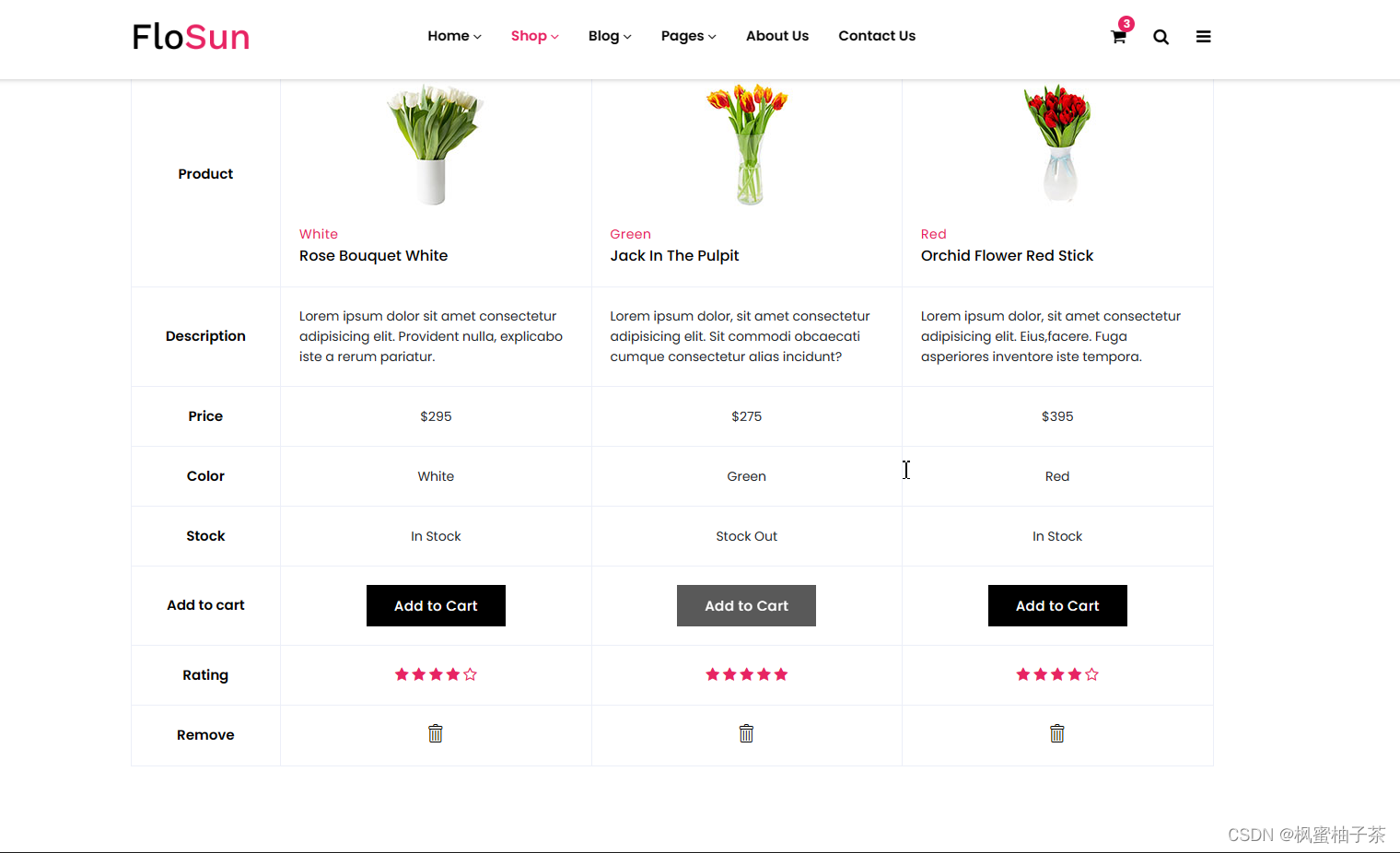 【前端素材】推荐优质在线鲜花预订商城网站设计Flosun平台模板(附源码)